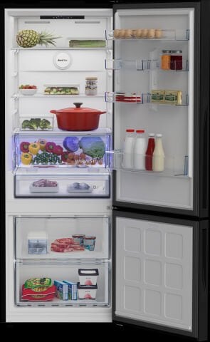 Beko 670475 IESC AI Siyah Cam Yapay Zeka Teknolojili No Frost Buzdolabı